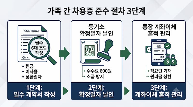 국세청 세무조사 대비 차용증 필수 기재 6대 조항 및 확정일자 날인 절차 로드맵