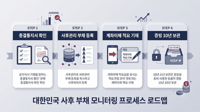 자금출처조사 혐의없음 종결 후 사후관리 대상 부채 원리금 상환 점검 로드맵