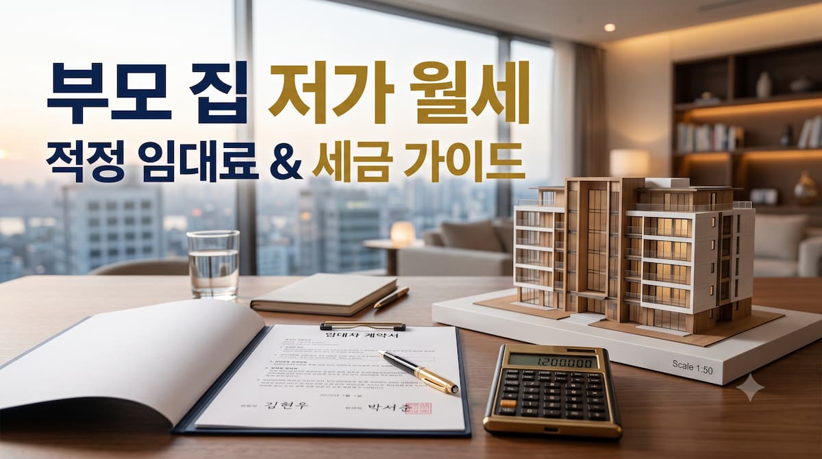 부모 집 저가 월세 계약 시 자녀 증여세 면제 기준과 부모 임대소득세 부당행위계산 방지 가이드 썸네일