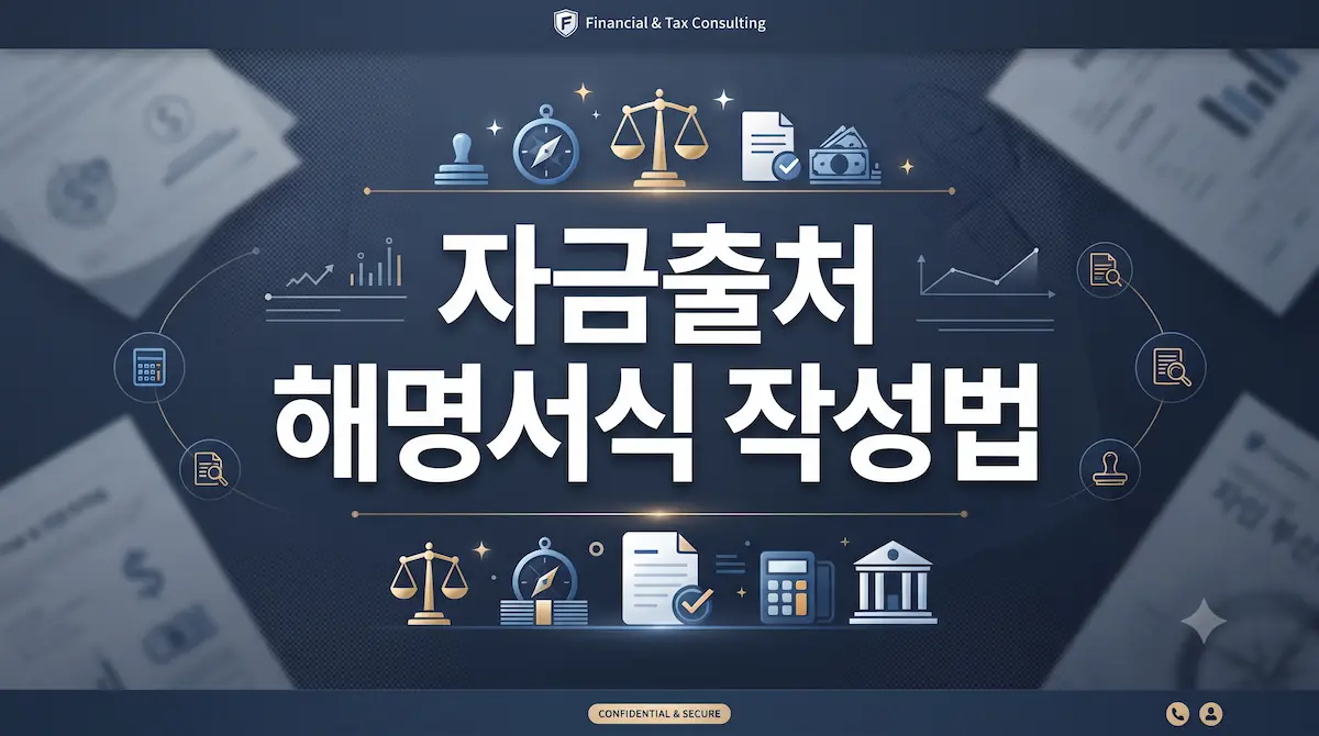 국세청 자금출처 해명안내문 수령 시 필수 제출하는 자금원천별 입증 내역표 및 표준 소명서 양식 작성 가이드
